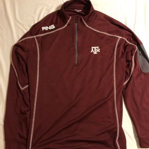 Texas A&M Ping 3/4 zip up pull over